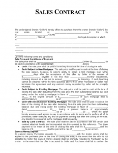 sales contract template sales contract template