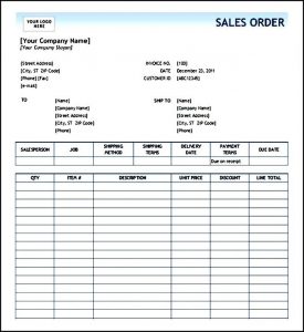 sales order form business invoice printable business sales order form template sample