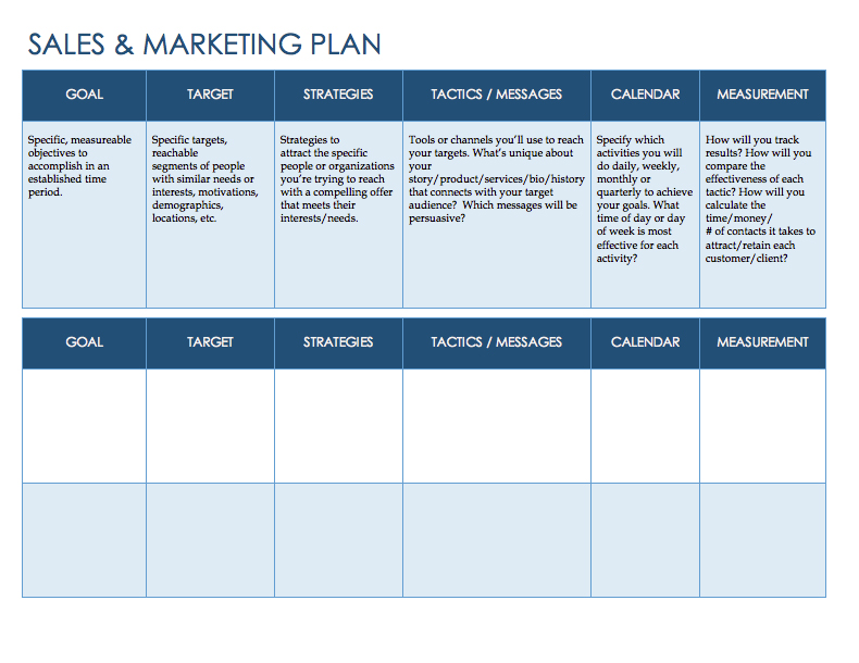 sales plan template