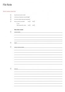 sales report templates best practice file note