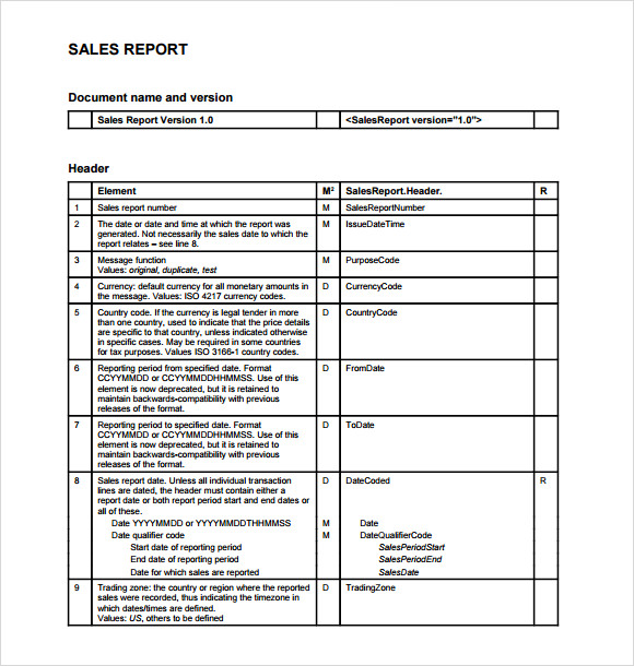 salesman report template