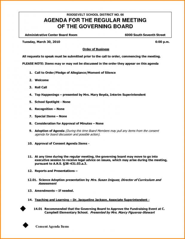 presentation meeting minutes template