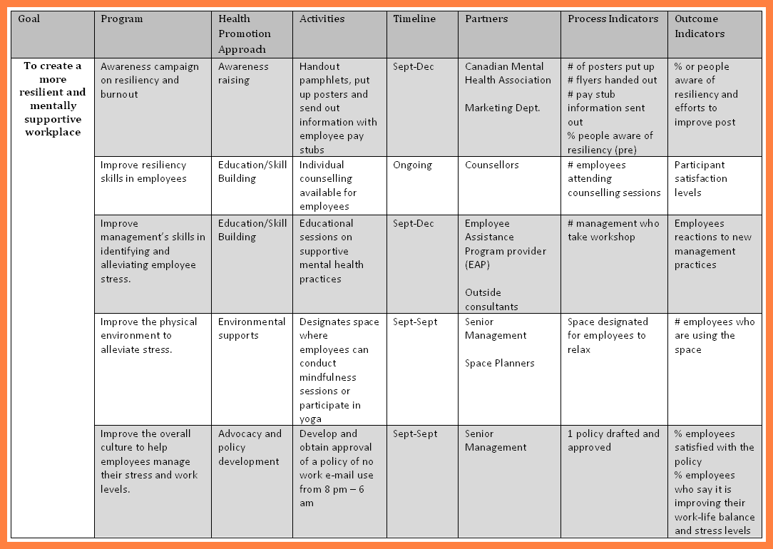 sample budget plans