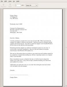 sample business letter sample formal business letter