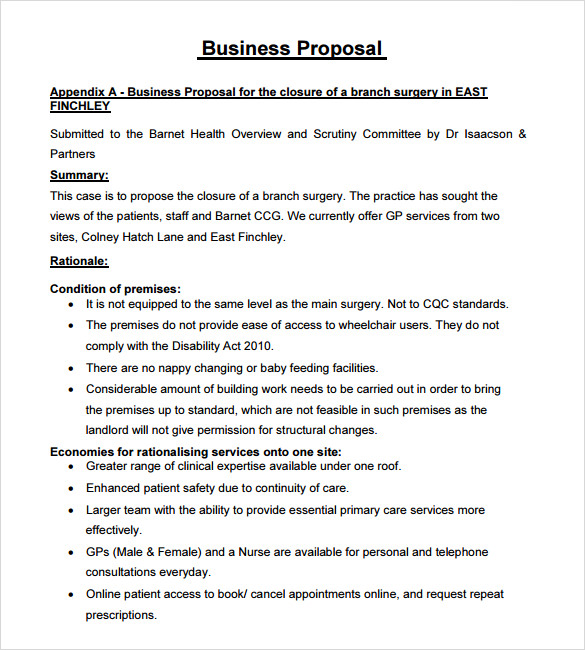 sample business proposal