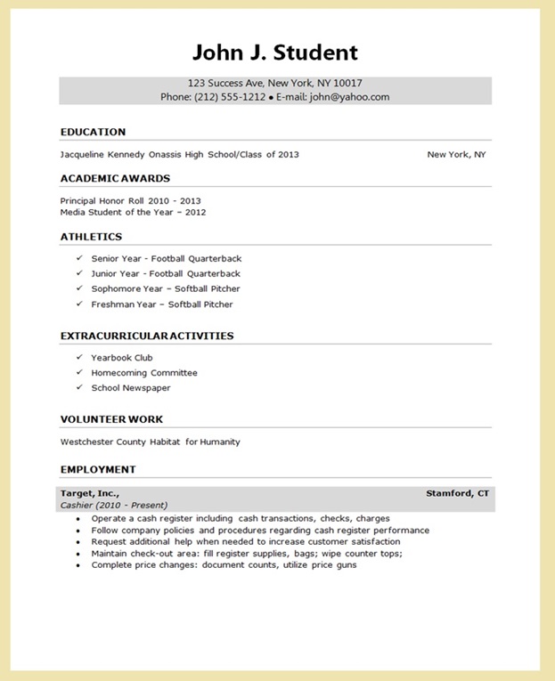 Sample Resume For University Application 5 Law School Resume