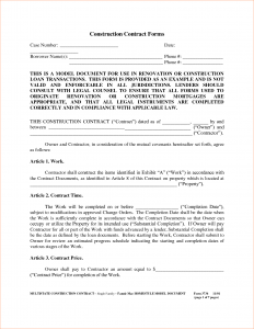 sample construction contract construction contract sample