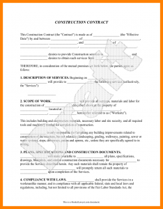 sample construction contract sample construction contract