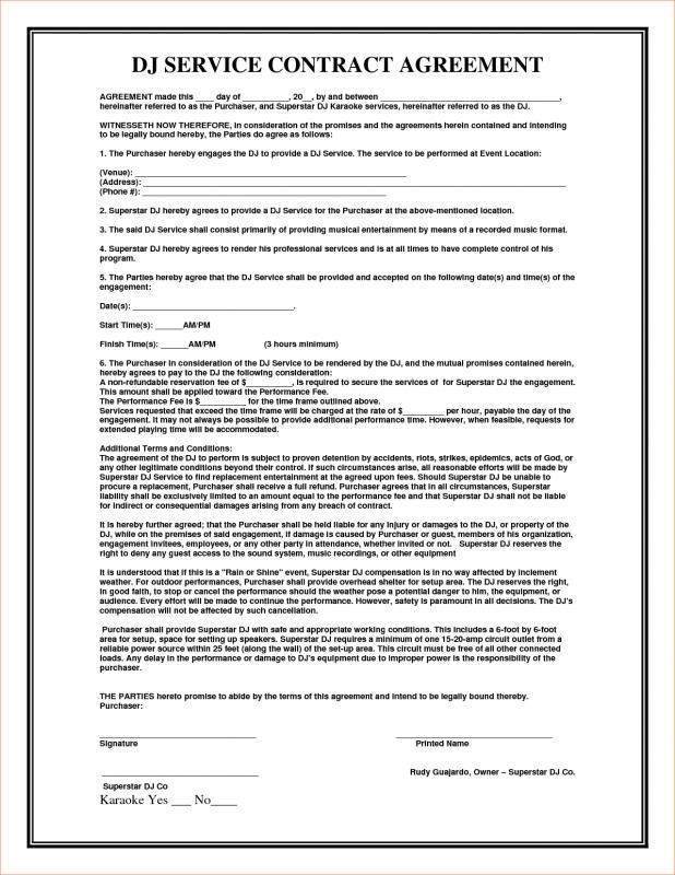 sample contract agreement