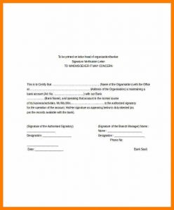 sample custody agreement confirmation letter to bank employee verification letter for bank