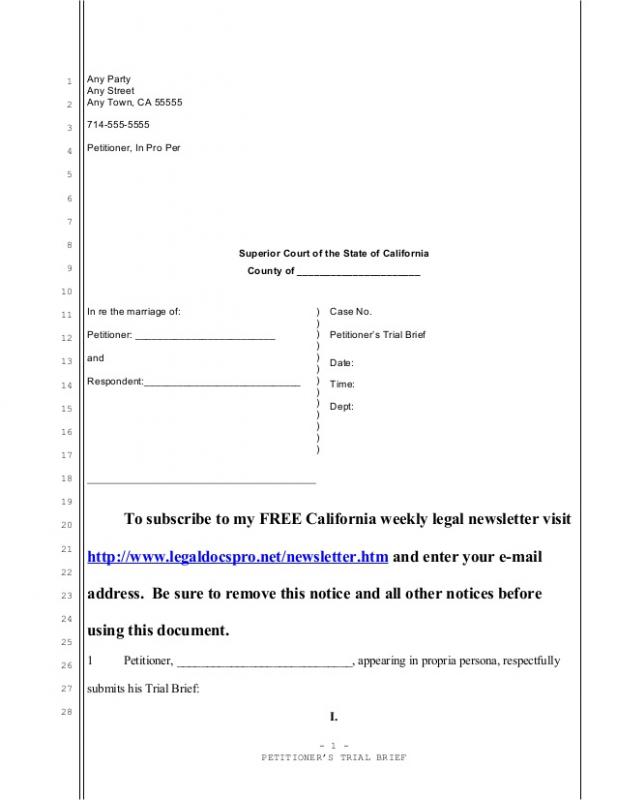 sample custody agreement