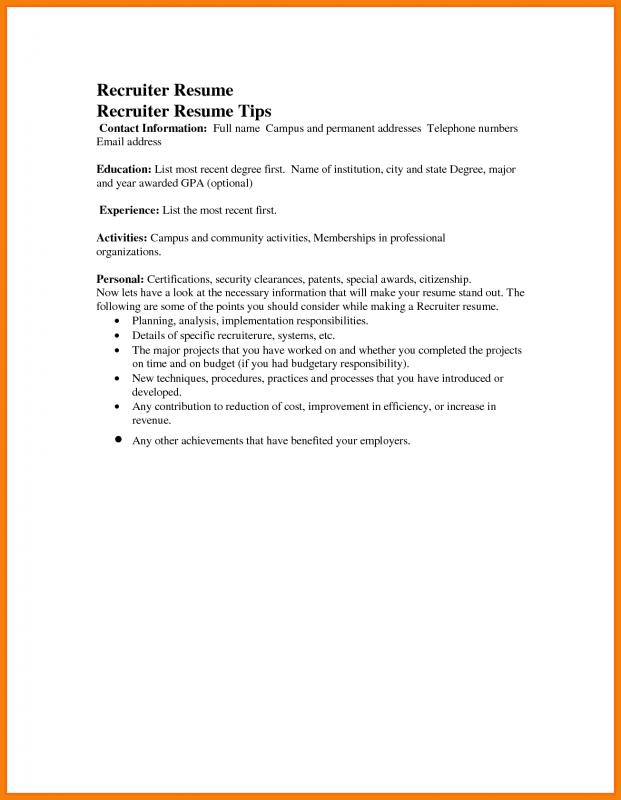 Sample Email To Recruiter Template Business