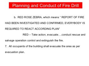 sample emergency action plan fire dril li in hospital