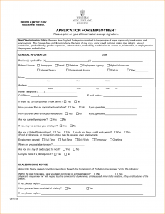 sample employment application sample employment application form