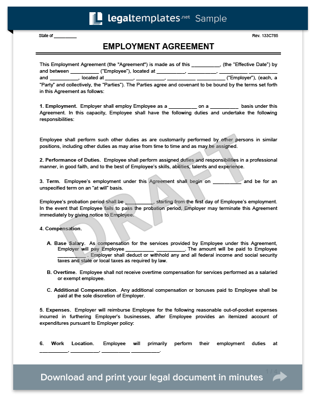 sample employment contract