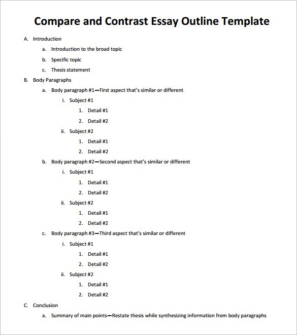 sample essay outline