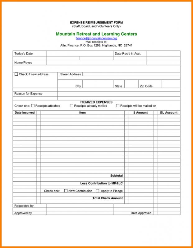 sample expense report