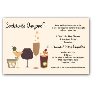 sample graduation invitations cocktails anyone stock the bar shower invitations p awn z