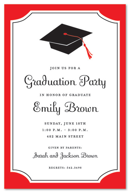 sample graduation invites