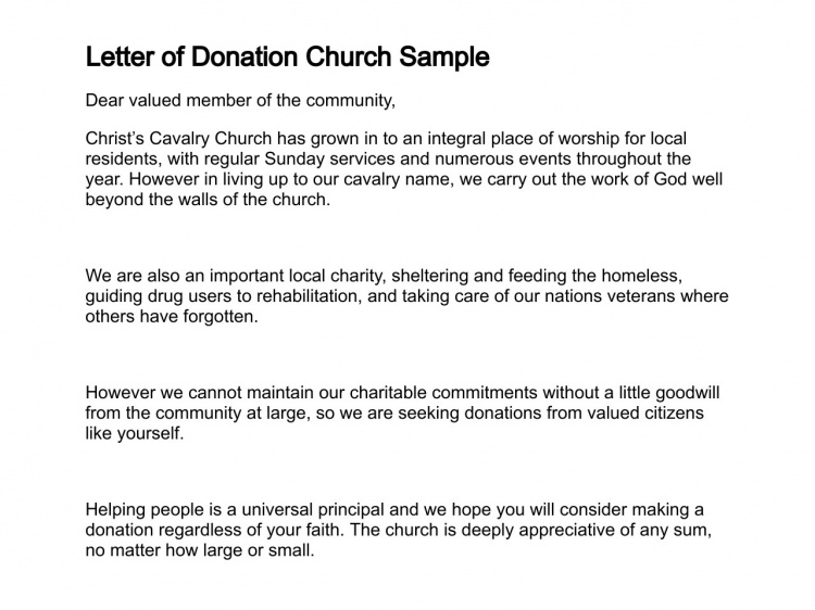 Sample Letter Asking For Donation Template Business