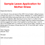 sample letter from doctor about medical condition leave application for mother illness