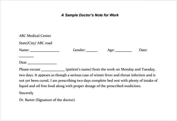 Sample Letter From Doctor About Medical Condition Template Business