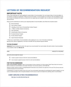 sample letter of recommendation for scholarships letter of recommendation request for scholarship