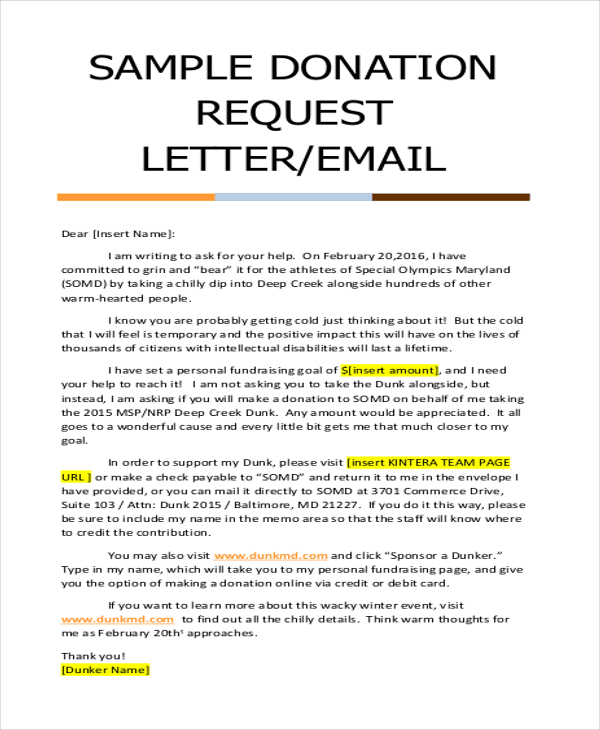 How To Write A Letter Asking For Donations