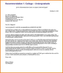 sample letters of recommendation for scholarship formal letter format for college recletsamp