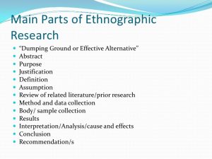 sample literature review for research paper ethnographic research