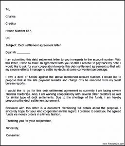 sample loan agreement debt hardship letter