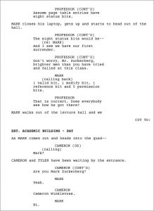 sample movie script sample screenplay page