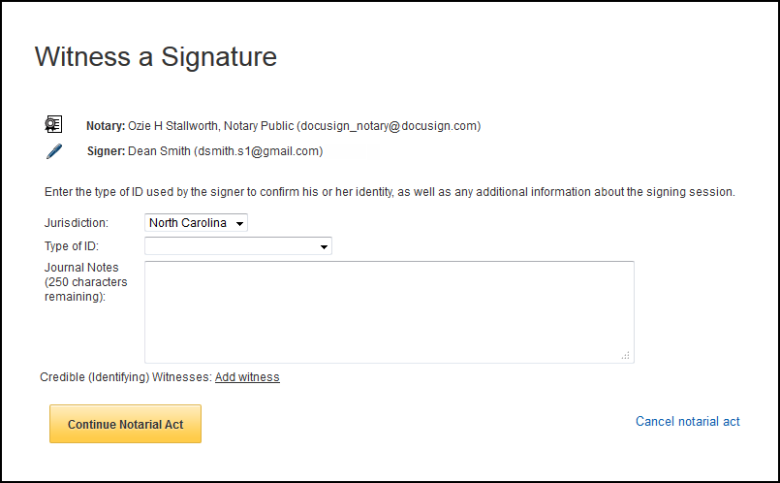 sample notary statement