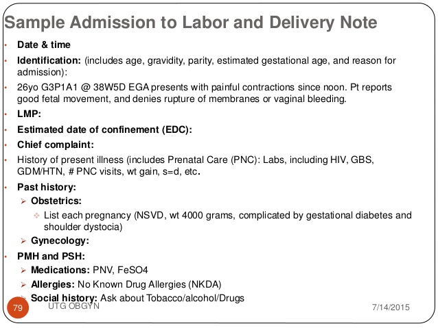 sample nurses note