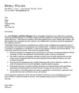 sample of buisness letter sample business cover letter