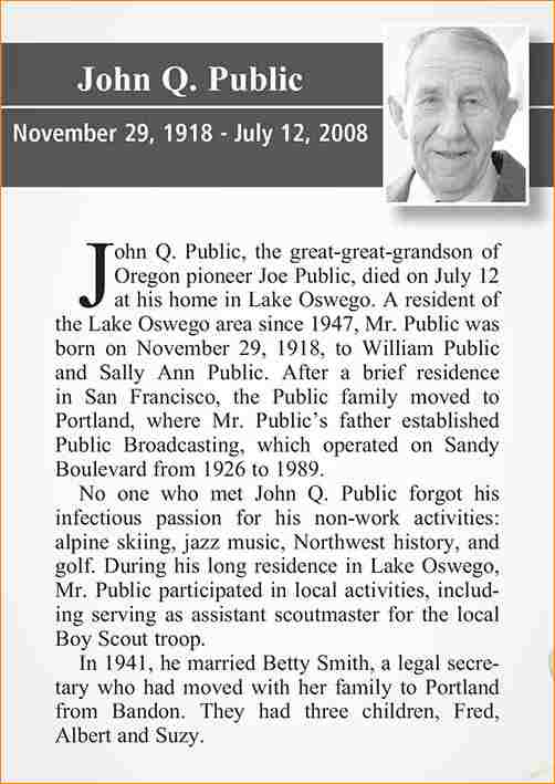 veteran obituary sample