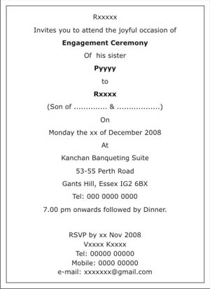 sample of wedding programme