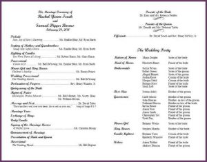 sample of wedding programs examples of wedding programs dacfecdafafebec