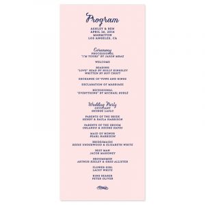 sample of wedding programs modern script wedding program