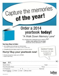 sample order form yearbook flyer