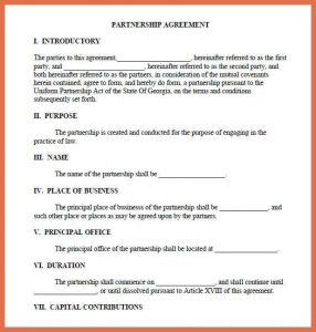 sample partnership agreement partnership agreement template business partnership agreement sample