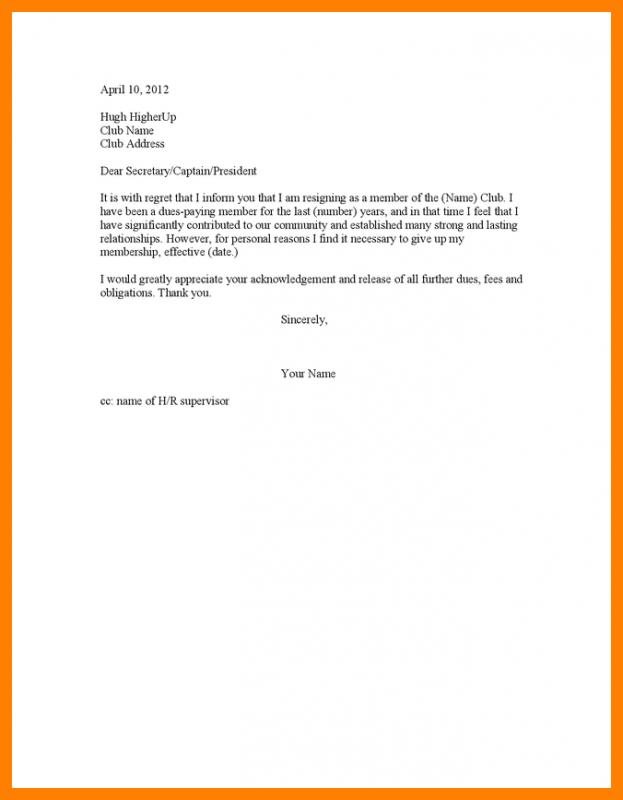 Pharmacist Resignation Letter Sample Resignation Letter