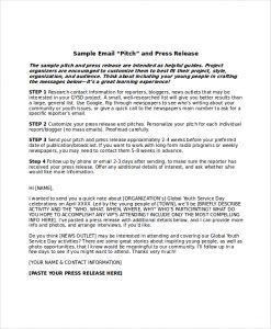 sample press release for event press release email template