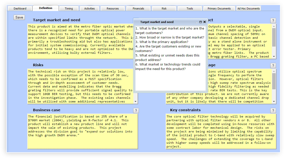 sample project charter