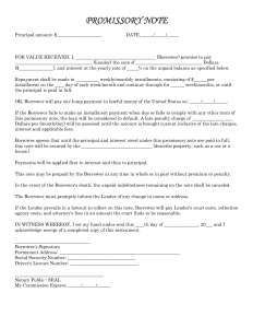 sample promissory note example of promissory note sample