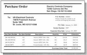 sample purchase agreement po order purchase order