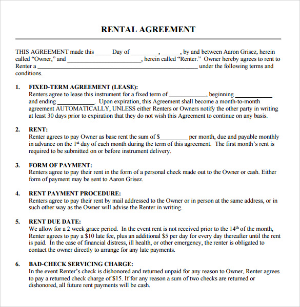 free-one-page-lease-agreement-templates-riset