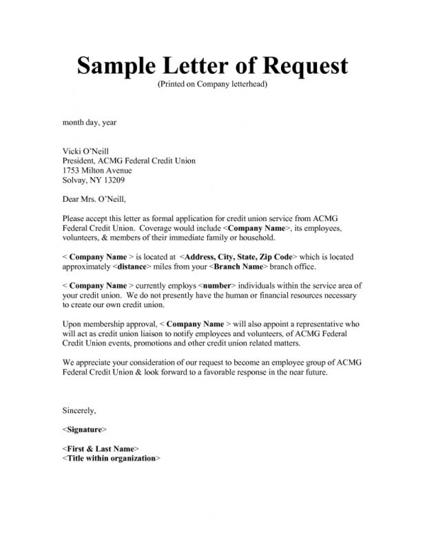 sample request letter