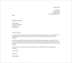 sample resignation email immediate resignation letter due to pregnancy