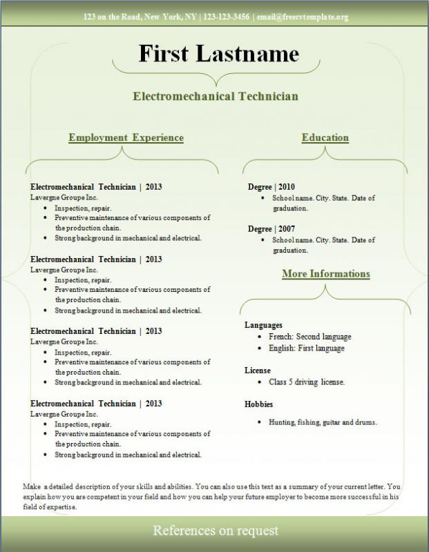 sample resume download